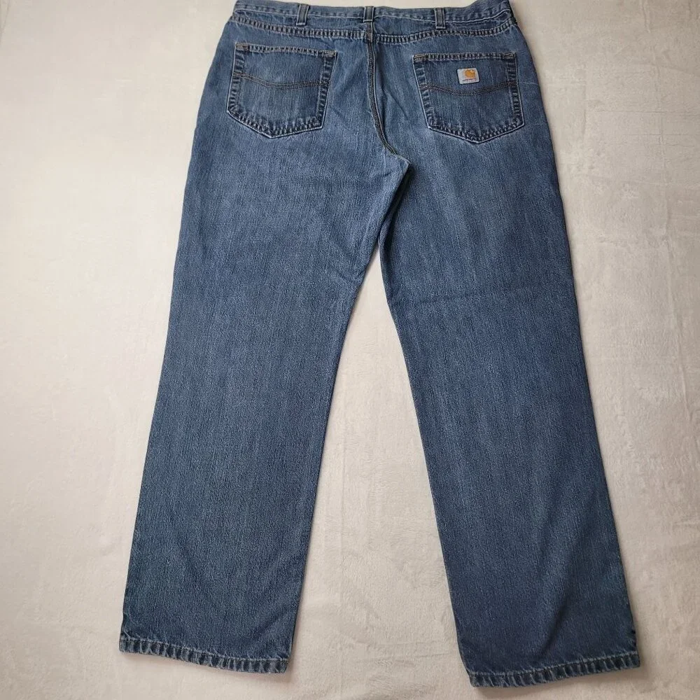 Carhartt Relaxed Fit Straight Leg Men's Blue Denim Jeans Size 38X32